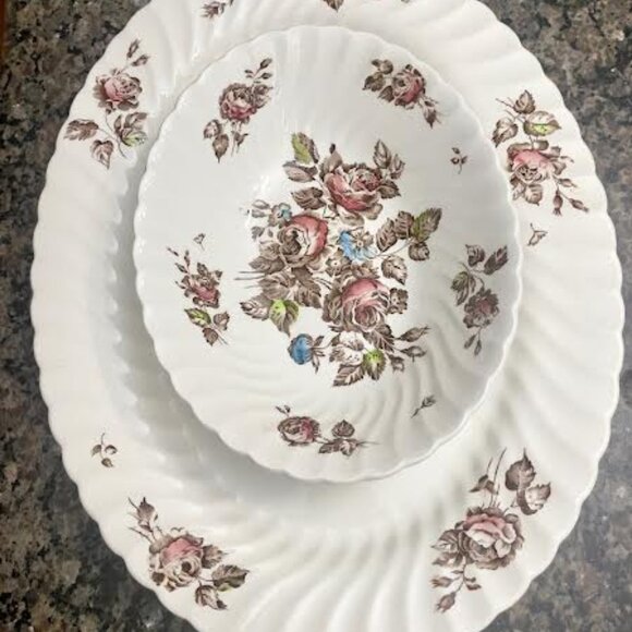Vintage Johnson Brothers Serveware Platter and Bowl English Ironstone Dinnerware - Picture 6 of 14